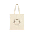 Canvas Tote Bag — Elegant Crown Floral 'clothe.beauty' Market Tote