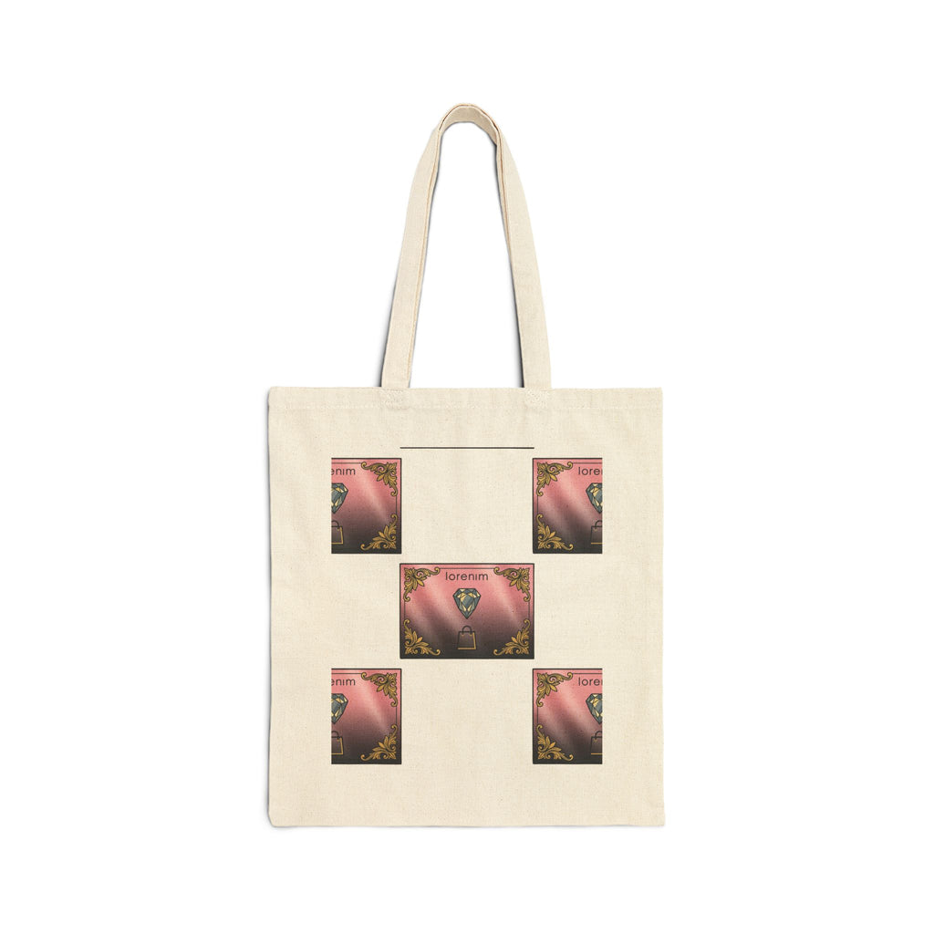 Canvas Tote Bag — Vintage Rose Stamp Collage Eco Shopper
