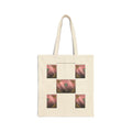Canvas Tote Bag — Vintage Rose Stamp Collage Eco Shopper
