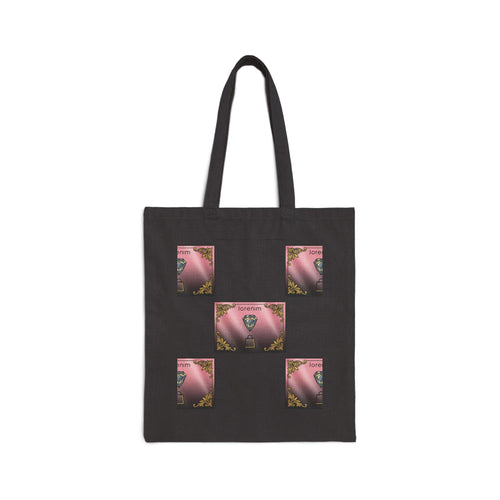 Canvas Tote Bag — Vintage Rose Stamp Collage Eco Shopper