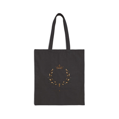 Canvas Tote Bag — Elegant Crown Floral 'clothe.beauty' Market Tote