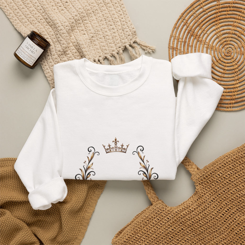 Crewneck Sweatshirt — Pink Tarot Card Grid Design